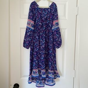 midi/maxi floral print long sleeve dress